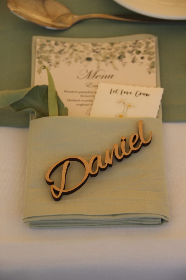 wedding table place name